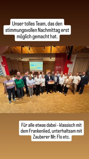 80 Jahre CSU Ortsverband &ndash; Gro&szlig;artige Feier mit tollen G&auml;sten