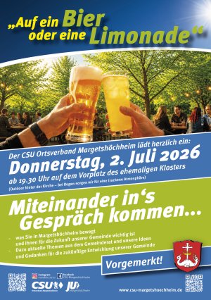 Auf ein Bier oder eine Limo am 02.07.2026