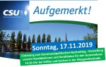 Einladung zum Kommunalpolitischen Nachmittag am 17.11.2019 - Vorstellung unserer Kandidatinnen und Kandidaten f&uuml;r den Gemeinderat