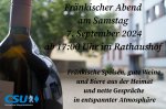Herzliche Einladung zum fr&auml;nkischen Abend am 07.09.2024