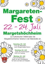 Herzliche Einladung zum Margaretenfest