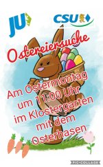 Herzliche Einladung zur Ostereiersuche am Ostermontag