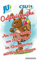 Herzliche Einladung zur Ostereiersuche am Ostersonntag