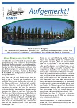Neue Ausgabe von "Aufgemerkt!"