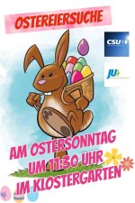 Ostereiersuche am Ostersonntag ab 11.30 Uhr im Klostergarten