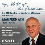 Trauer um Manfred Ach